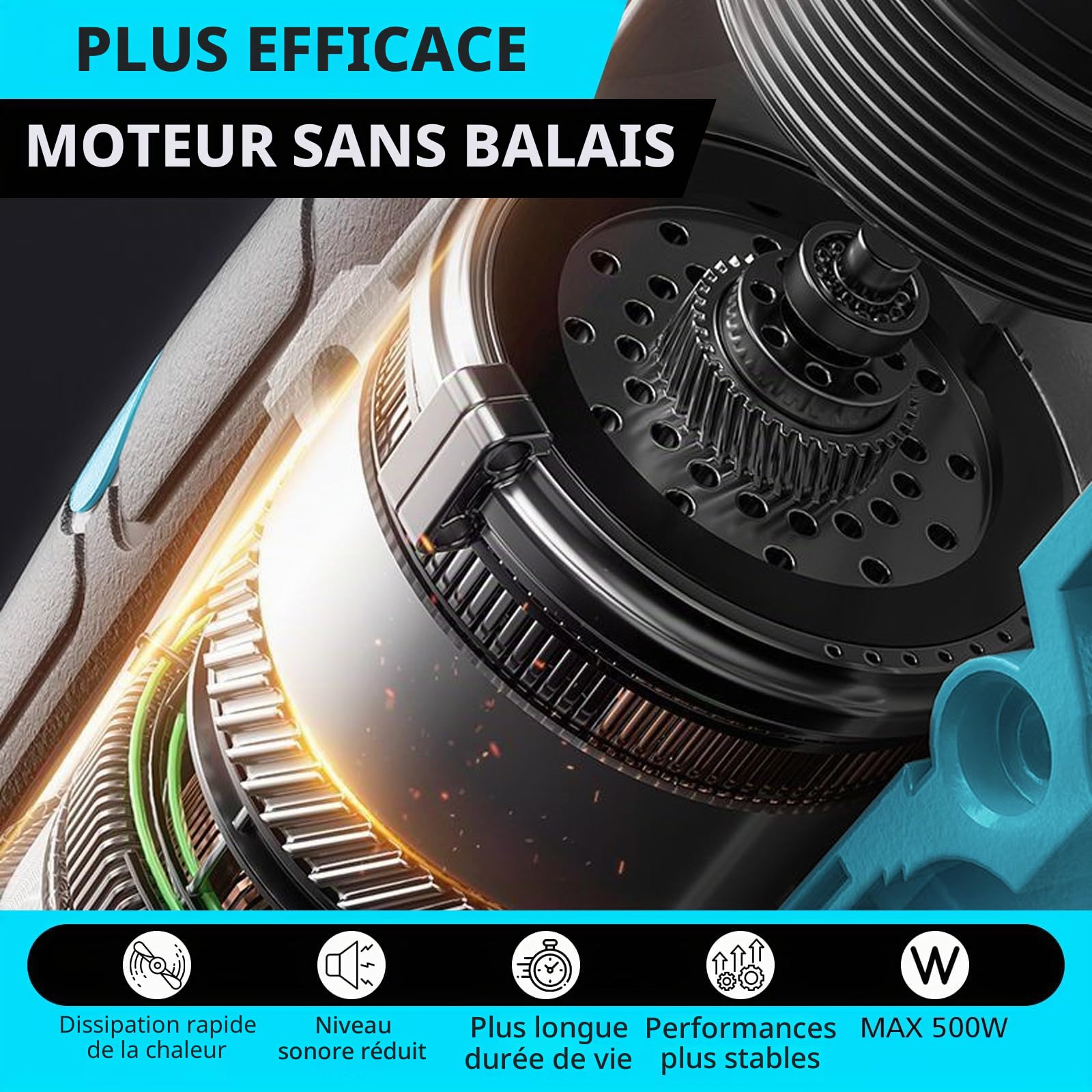Sécateur électrique 30 mm, 2 en 1, télescopique, compatible avec batteries Makita, sécateur sans fil, portée maximale jusqu'à 4,5 m, sans fil (sans batterie)