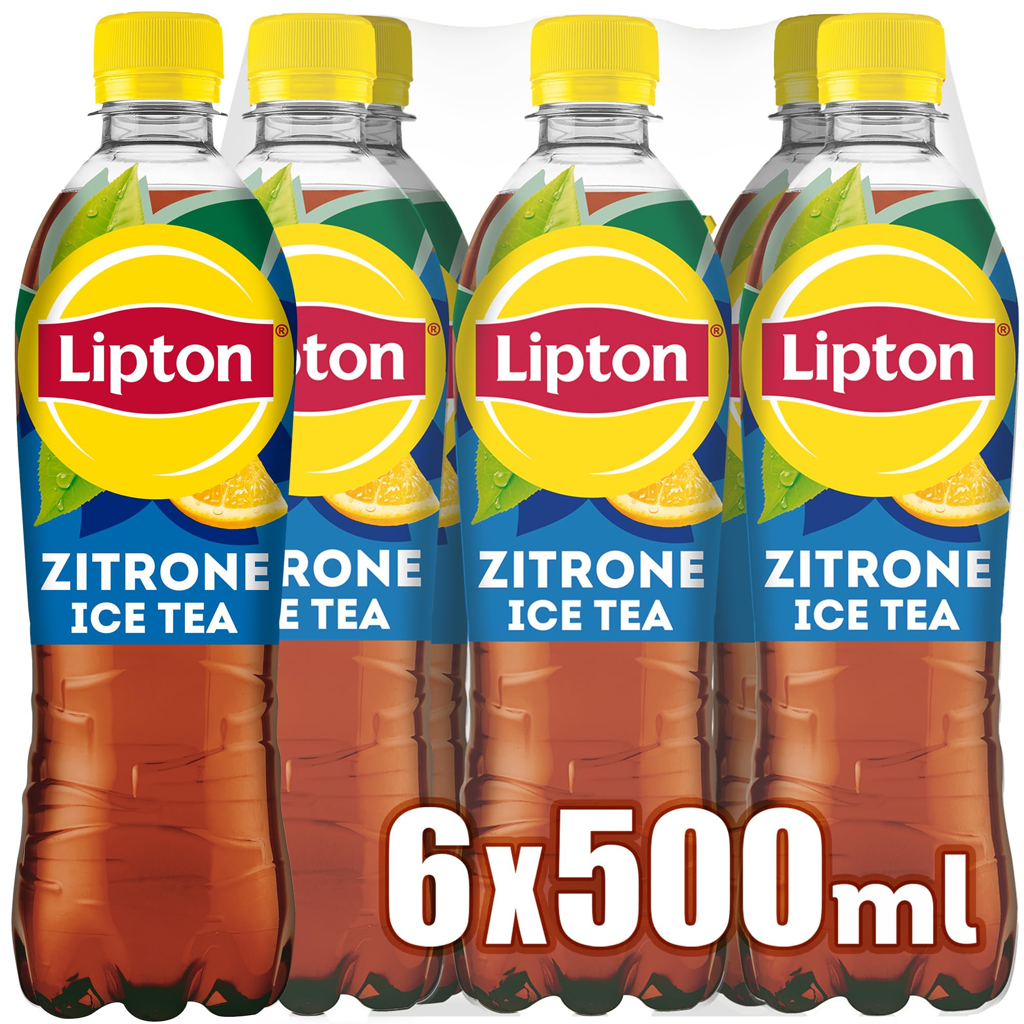 LIPTON ICE TEA Zitrone, Eistee mit Zitronen Geschmack EINWEG (6 x 0.5 l)
