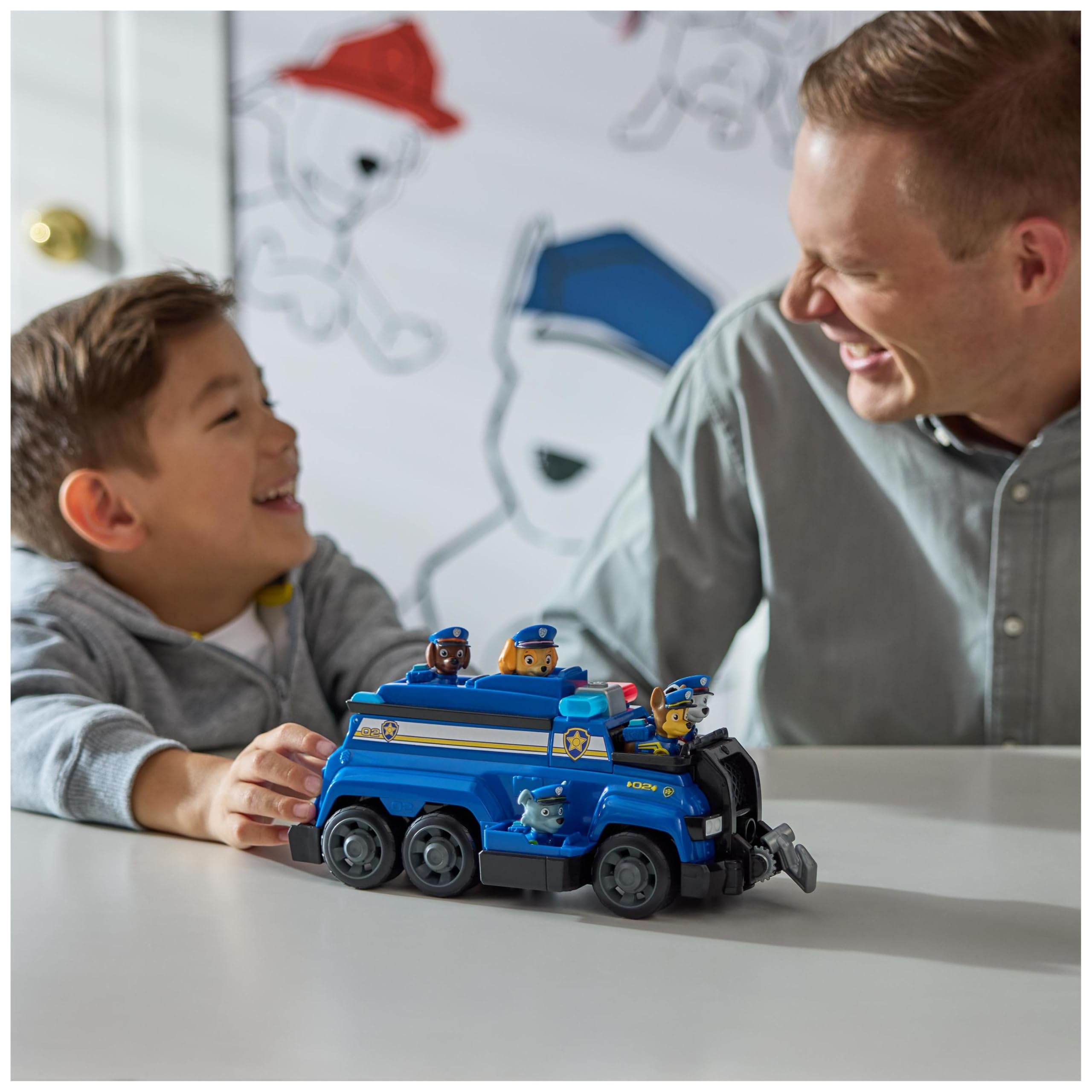 Paw Patrol - Pat Patrouille - Camion Équipe Chase Marcus Stella Ruben Rocky Zuma - Voiture Figurine À Collectionner - Pat Patrouille Jouet - Voiture Enfant - Jouet Enfant 3 Ans et +