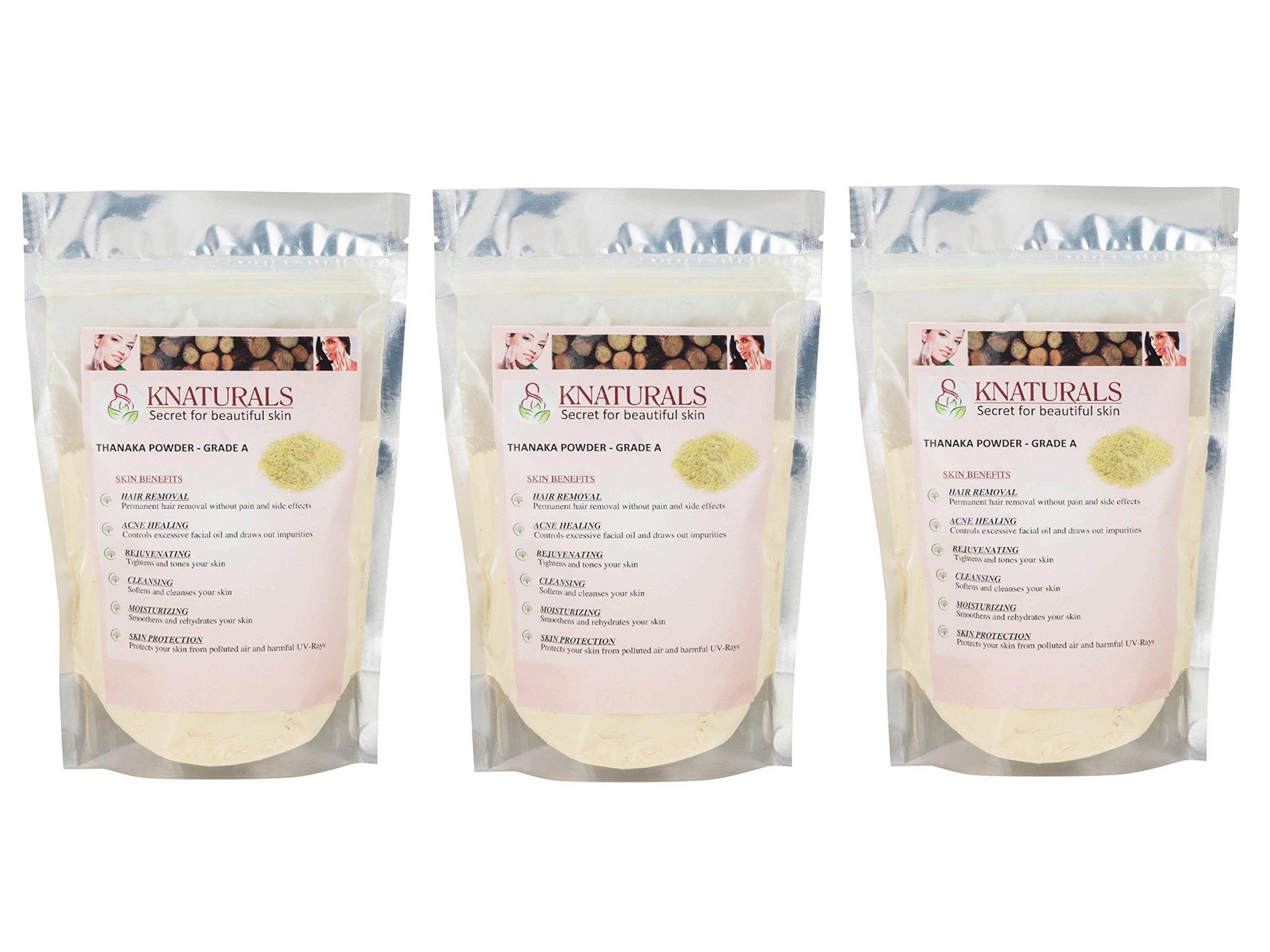 KNATURALS Thanaka Powder for Face, Soft & Smooth Skin Powder 200 gms (Pack Of 3)