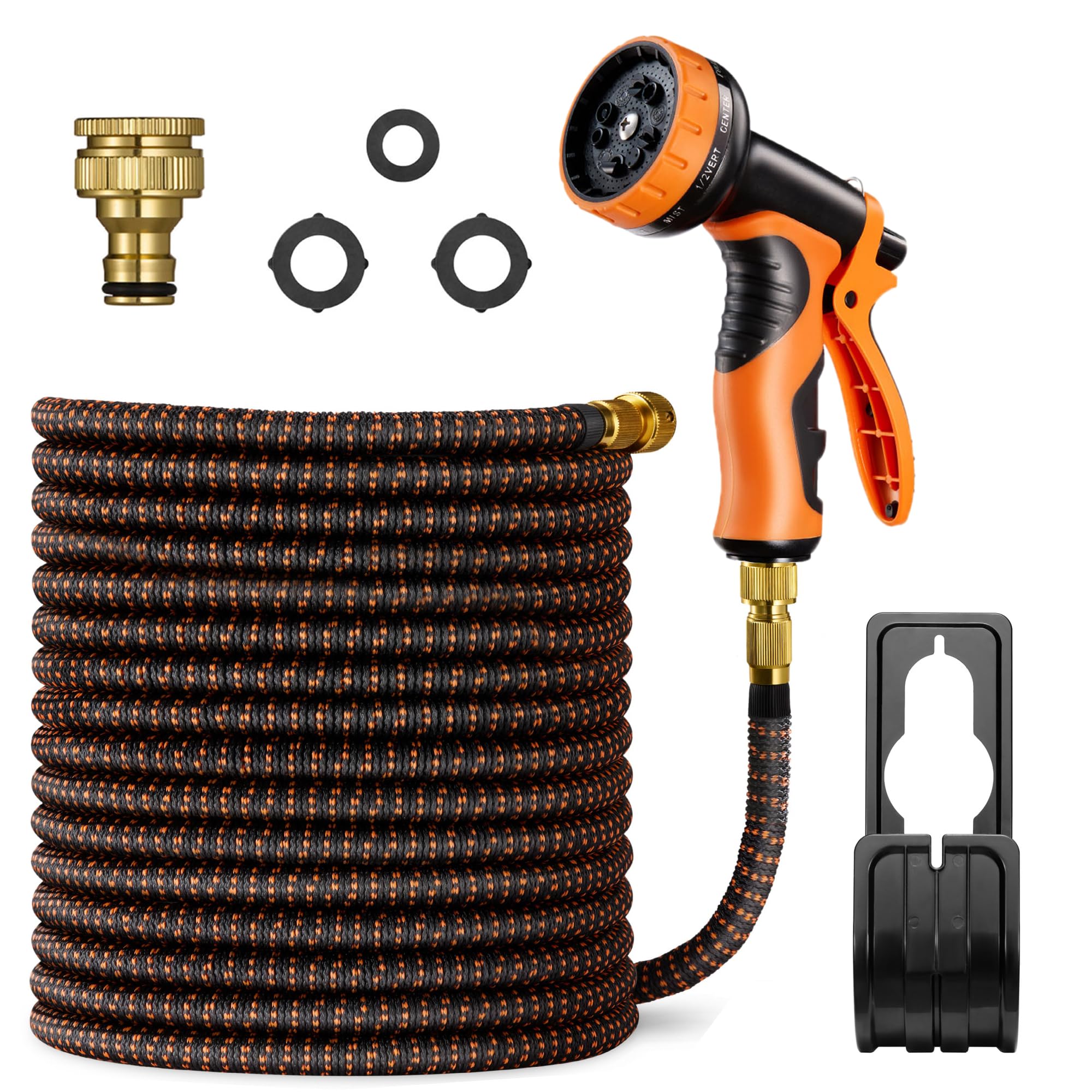Vonhaus Expandable Garden Hose Black 50Ft