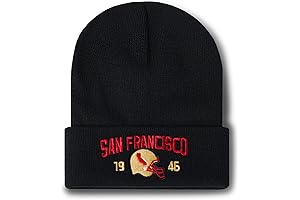 49ers Team Embroidered Beanie: A Warm and Sporty Winter Hat for Fans