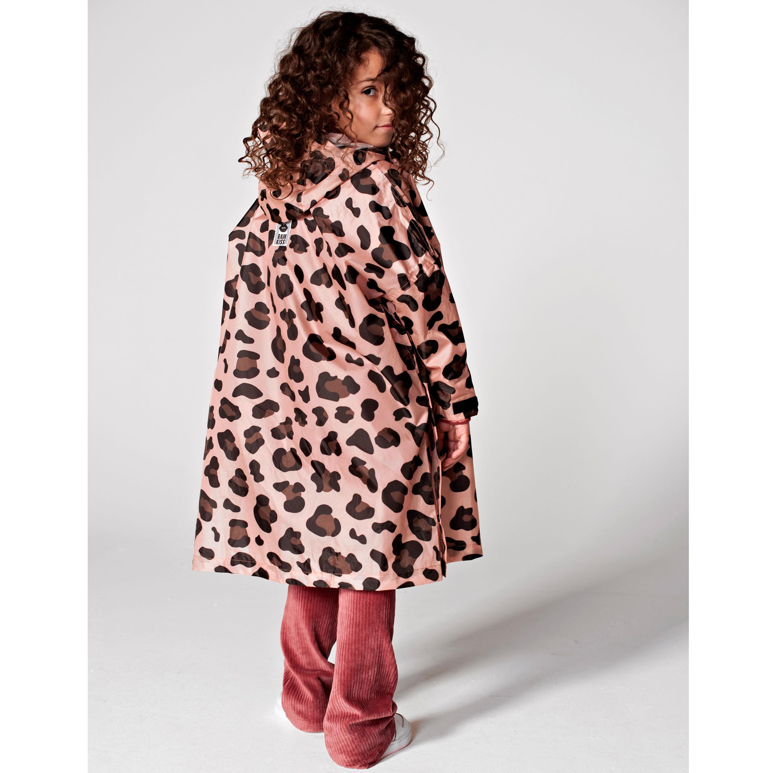Rainkiss Poncho de pluie pour enfants - Imperméable - Sans PFAS - 100-120 cm - Rose - 100 % polyester recyclé - Design : Rose Panther