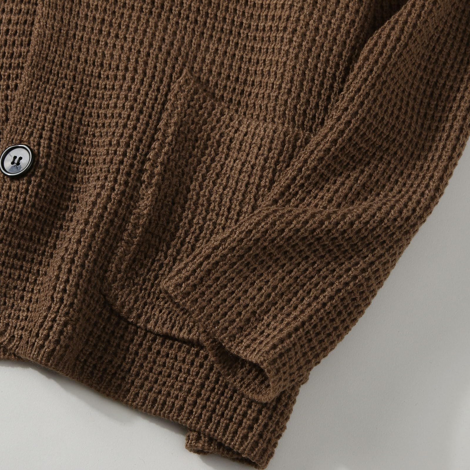 Cardigan Punto Botones Hombre, Botones Chaqueta Hombre Básico Suéter De Punto De Manga Larga Invierno Cálido Slim Fit Jerséis Cárdigan con Cuello Chal Suéter Otoño Invierno