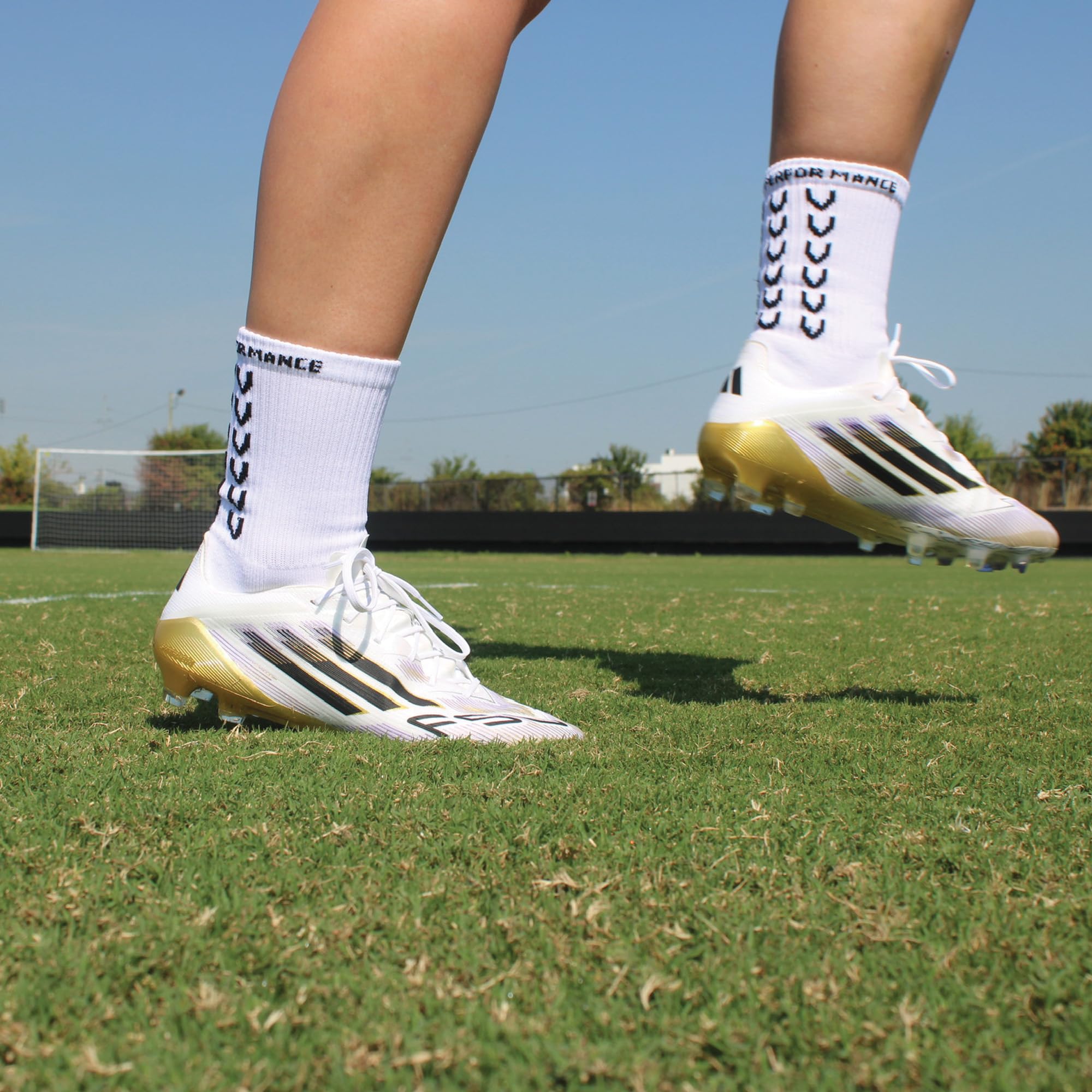 VKTRY Sportsocken, rutschfest, für Stollen und Sneaker, Fußball, Basketball, Yoga und mehr, 3 Stück