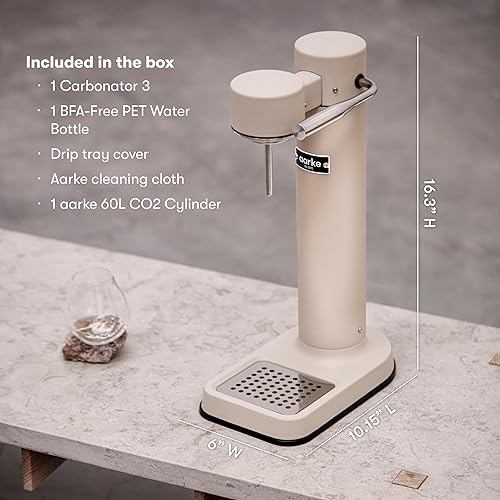 Miniatura 5 de aarke - Carbonator III Premium Carbonator - Máquina de refrescos de agua con gas y seltzer con botella de PET arena con cilindro de CO2