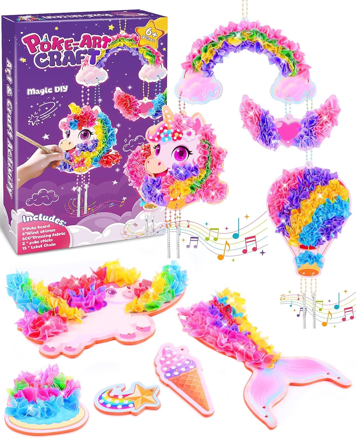 JOYVOVO Activités Manuelles pour Enfants, Cadeau Fille 4 5 6 7 8 9 10 ans, Jouet Fille 10 11 12 ans, 9 Pièces Kits de Loisirs Créatifs, Poke-in Amusant, DIY Queue de Sirène, Jouet Licorne JOYVOVO Activités Manuelles pour Enfants, Cadeau Fille 4 5 6 7 8 9 10 ans, Jouet Fille 10 11 12 ans, 9 Pièces Kits de Loisirs Créatifs, Poke-in Amusant, DIY Queue de Sirène, Jouet Licorne