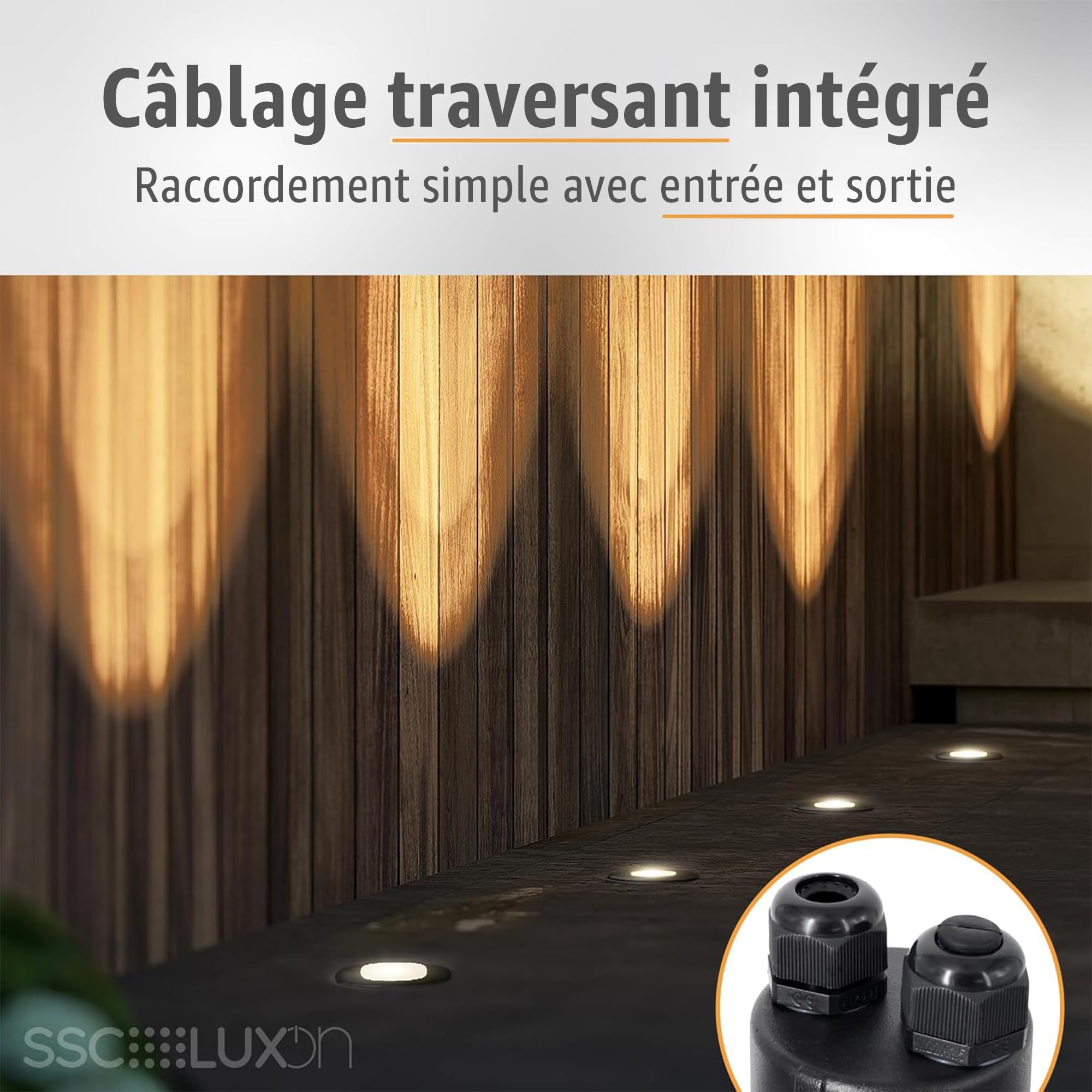 JUAVI spot encastrable rond extérieur IP67 orientable carrossable GU10 noir mat éclairage de sol 230 V