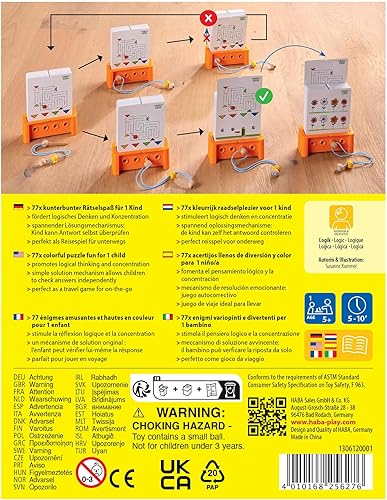 Miniatura 10 de HABA CASE - Juego de iniciación de juegos cerebrales para niños de 5 años en adelante, rompecabezas y juegos de coches, rompecabezas mentales para