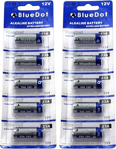 Bluedot Trading Baterías alcalinas de celda seca de 12 voltios para abridor de puerta de garaje, timbre inalámbrico, controles remotos y otros
