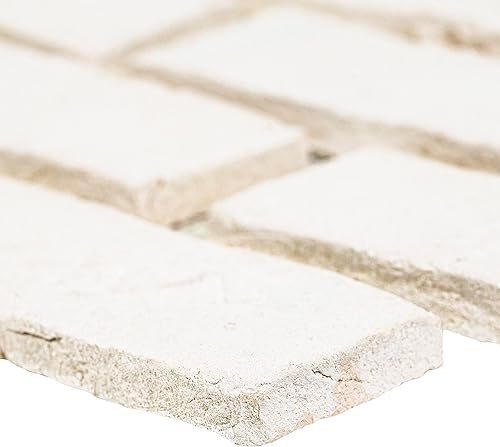 Miniatura 9 de MSI Alpine White - Azulejo de ladrillo arcilloso de 10.5 pulgadas x 28 pulgadas, azulejos de pared de ladrillo para baño, cocina, azulejos de pared