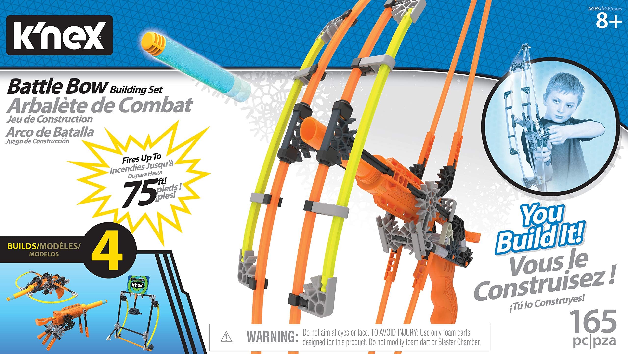 K-Force Battle Bow Build and Blast Set , Blue, for 8-15 years