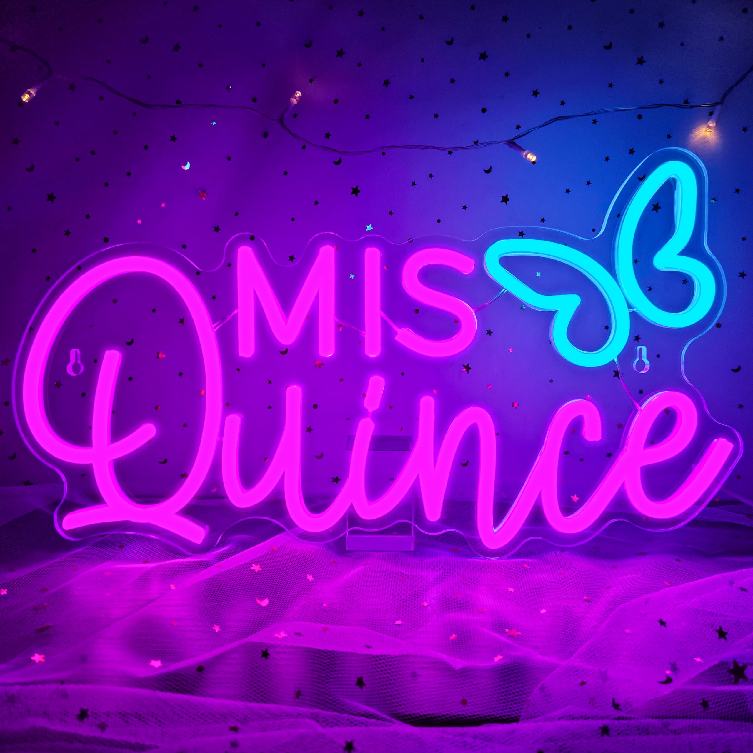 Mis Sign Amazon.com : Mis Quince Neon Signs for Wall Decor, Dimmable Pink Mis ...