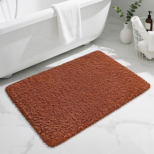 Miniatura 22 de Alfombras de Baño Antideslizantes 24"x16", Alfombrillas de Baño Absorbentes de Secado Rápido, Alfombras de Baño de Microfibra Shaggy, Felpa Extra