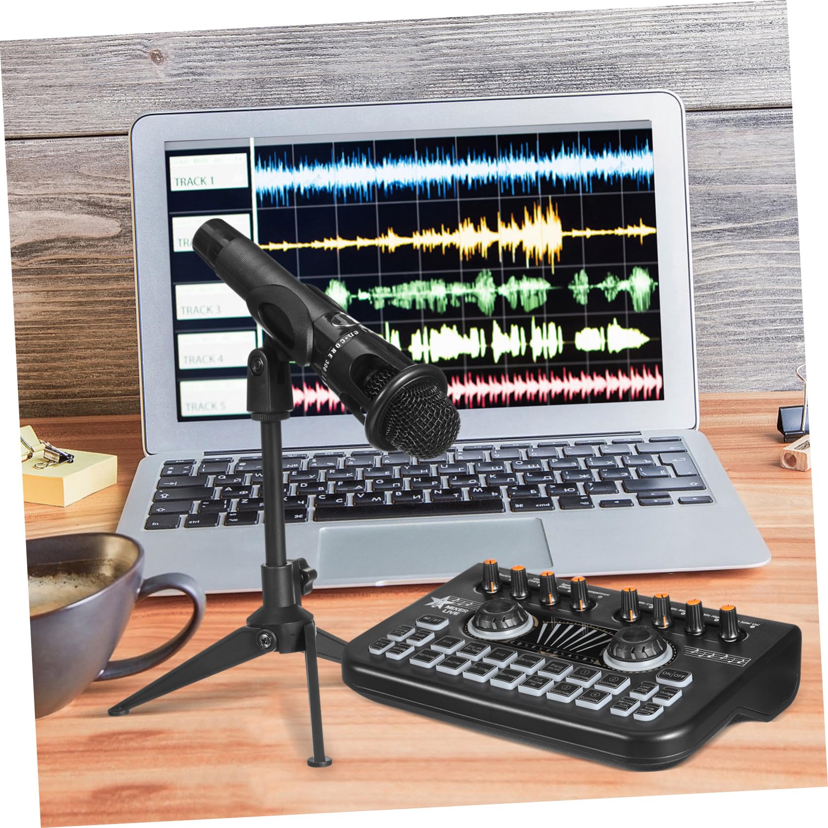 Cabilock Kit De Podcast Changeur De Voix Pour Jeux Vidéo Kit Dj Équipement De Podcast Carte Son En Direct Mixeur Audio Carte Son Pour Diffusion En Direct Équipement De Studio De
