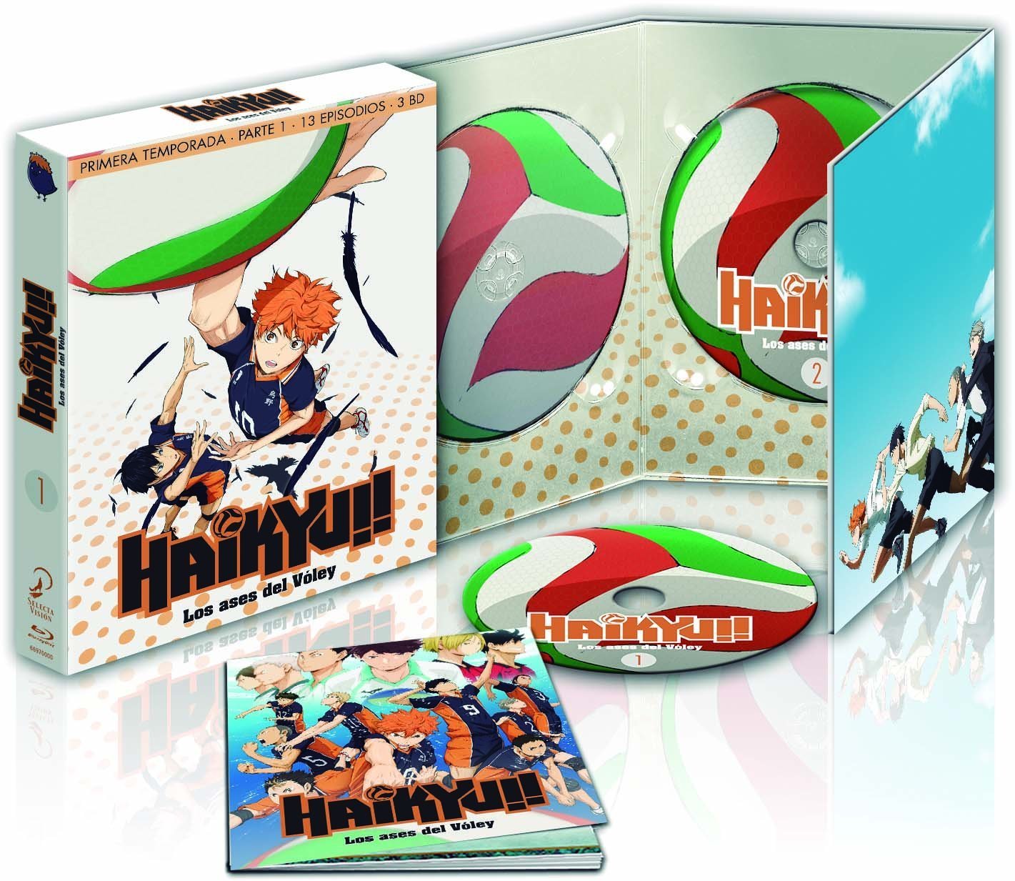 Haikyu!! Los ASES DEL VOLEY TEMPORADA 1 Parte 1 EP. 1A13 (Importé d'Espagne, langues sur les détails)