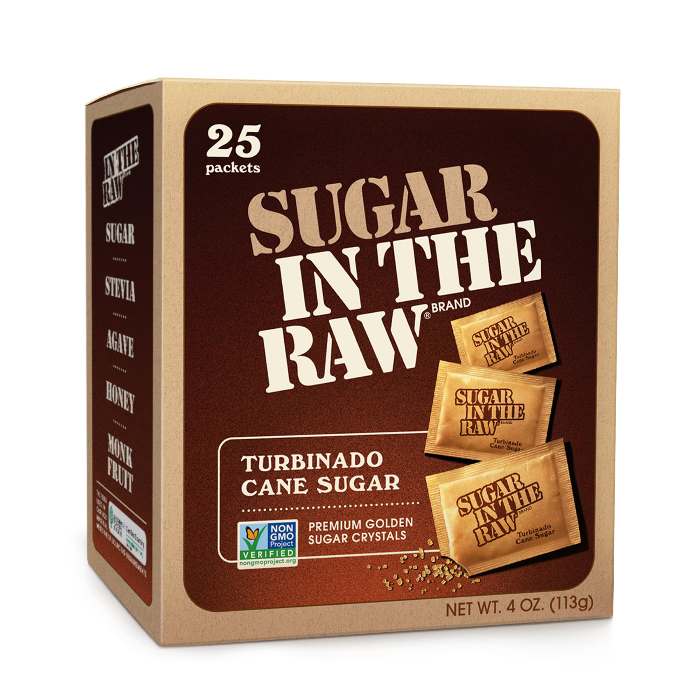 Sugar In The Raw, Turbinado Cane Sugar Packets, 25 Ct