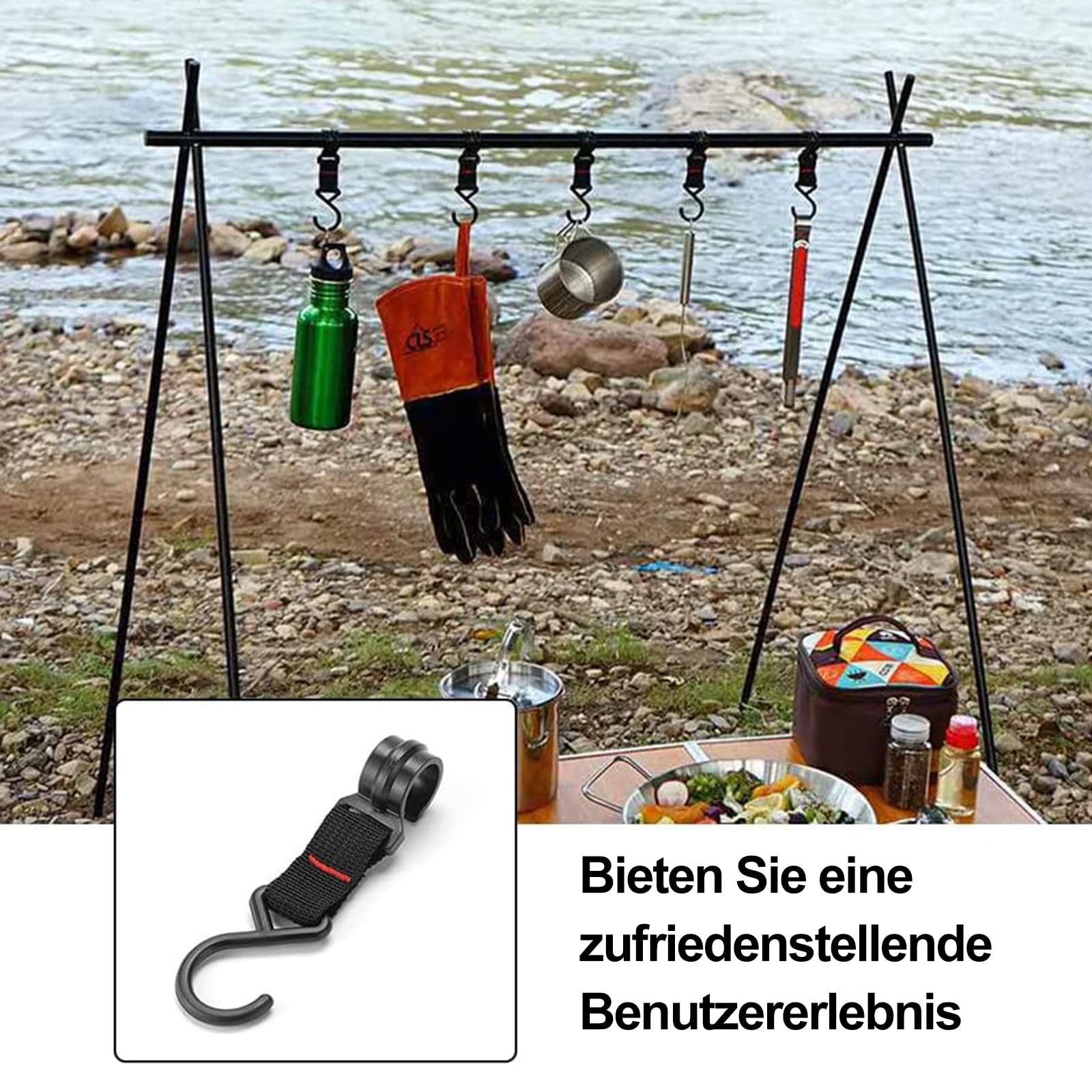 5 Campinghaken Aus Kunststoff - Aufhängung Für Zelt, Taschen & Kochgeschirr