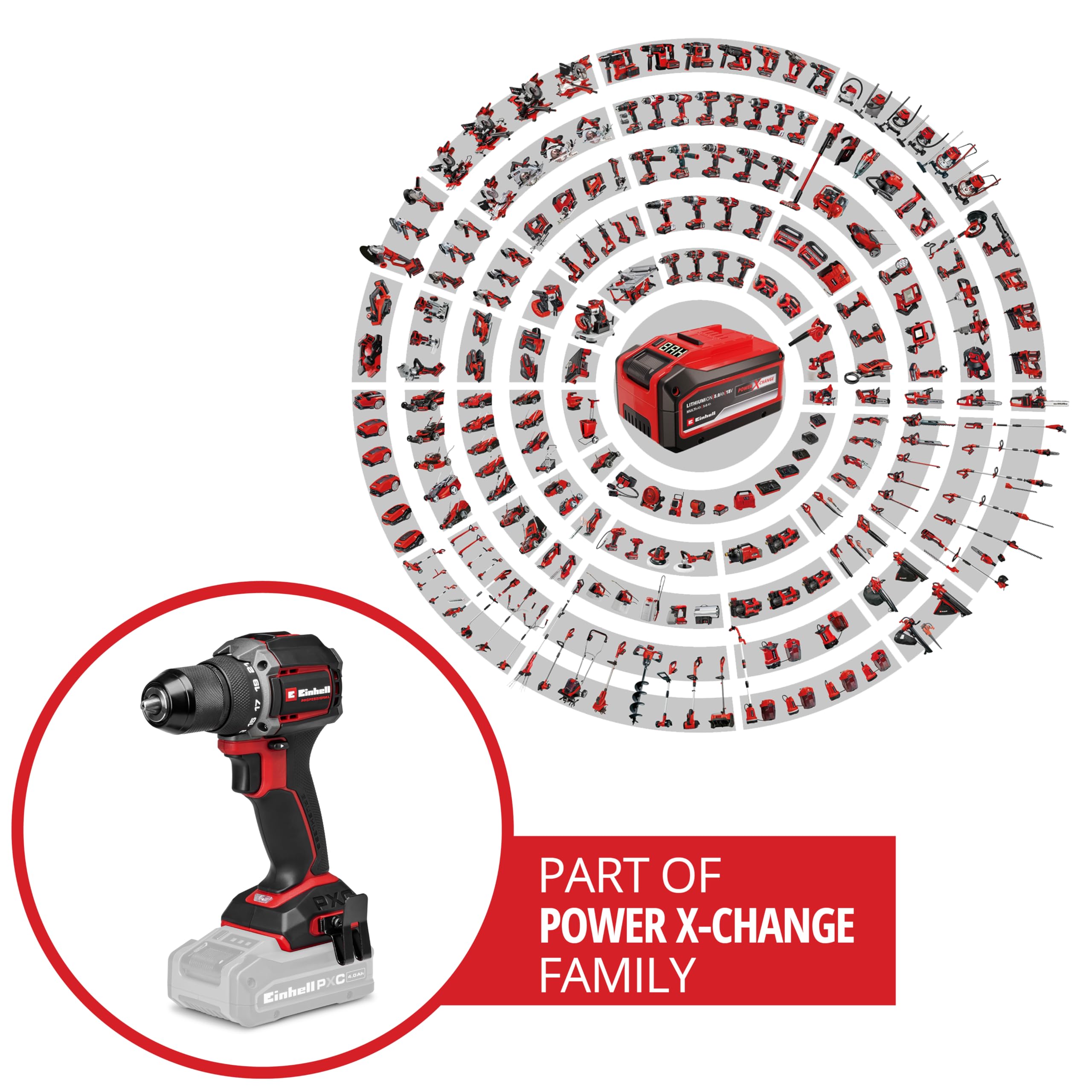 Einhell Professional Akku-Bohrschrauber TP-CD 18/70-C Li BL-Solo | PXC | 18 V | Compact | Brushless | 70 Nm | Anti-Kickback | 13-mm-Metall-Bohrfutter | 2-Gang | ohne Akku