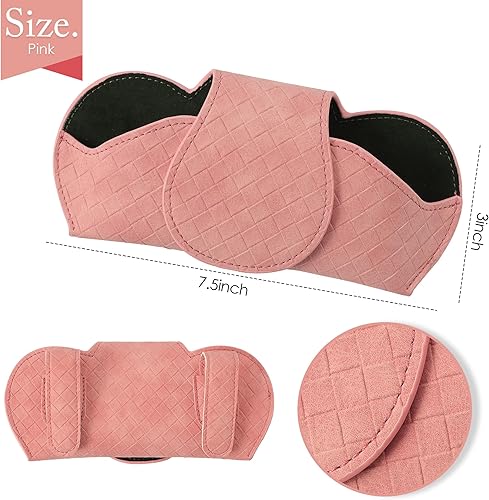 Miniatura 3 de KINIVA Soporte para lentes de sol para visera de automóvil, funda de cuero con clips para accesorios interiores de automóvil, se aplica a todos los