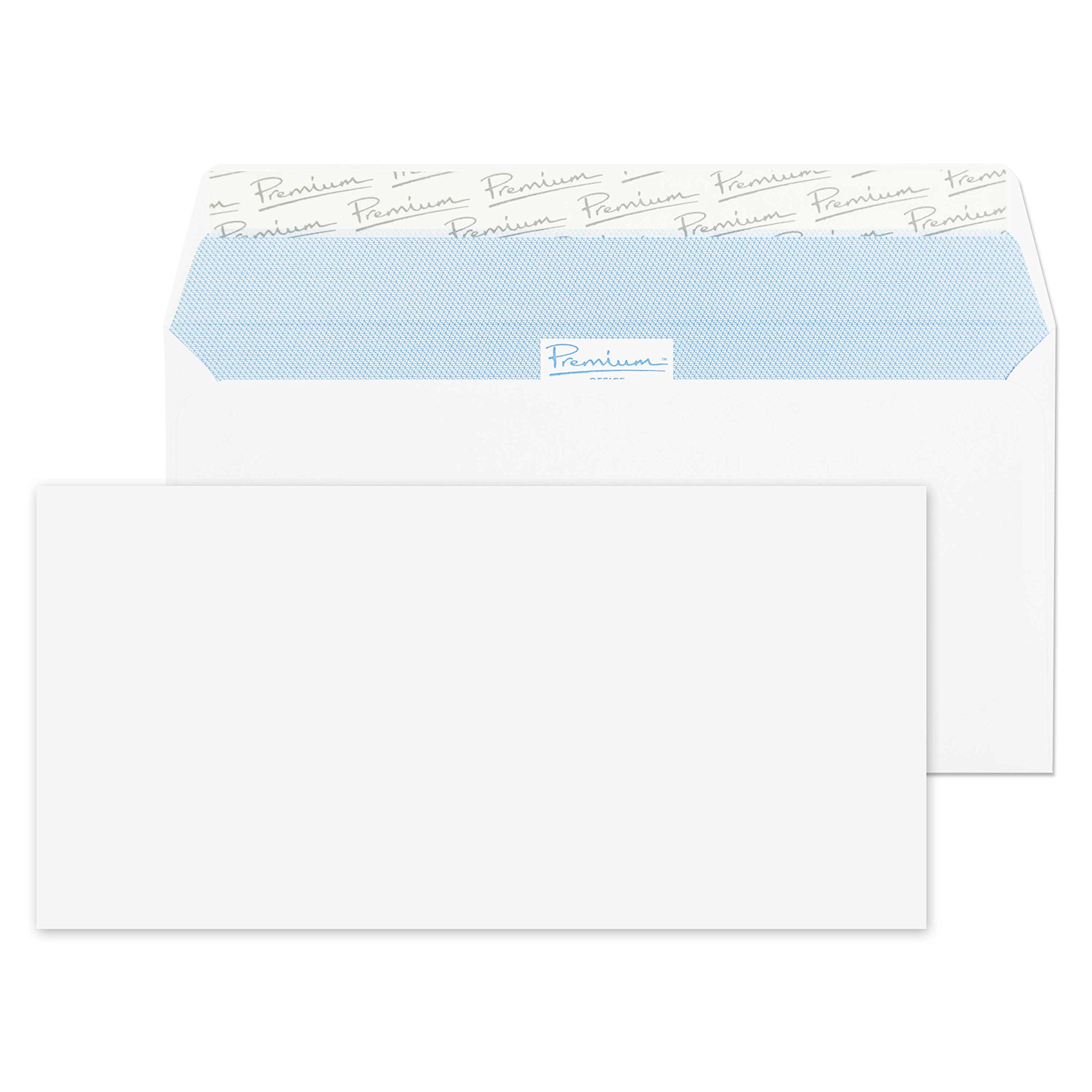 Blake Premium Office 32215 Briefumschläge Haftklebung Ultra Weiß DL 110 x 220 mm - 120g/m² | 500 Stück