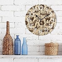 Vista 3 de xigua Reloj de pared de calabaza de Halloween, silencioso sin tictac de 10 pulgadas, funciona con pilas, reloj fácil de leer para el hogar, cocina