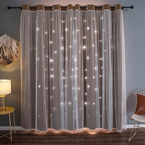 Kinryb Star - Cortinas de doble capa