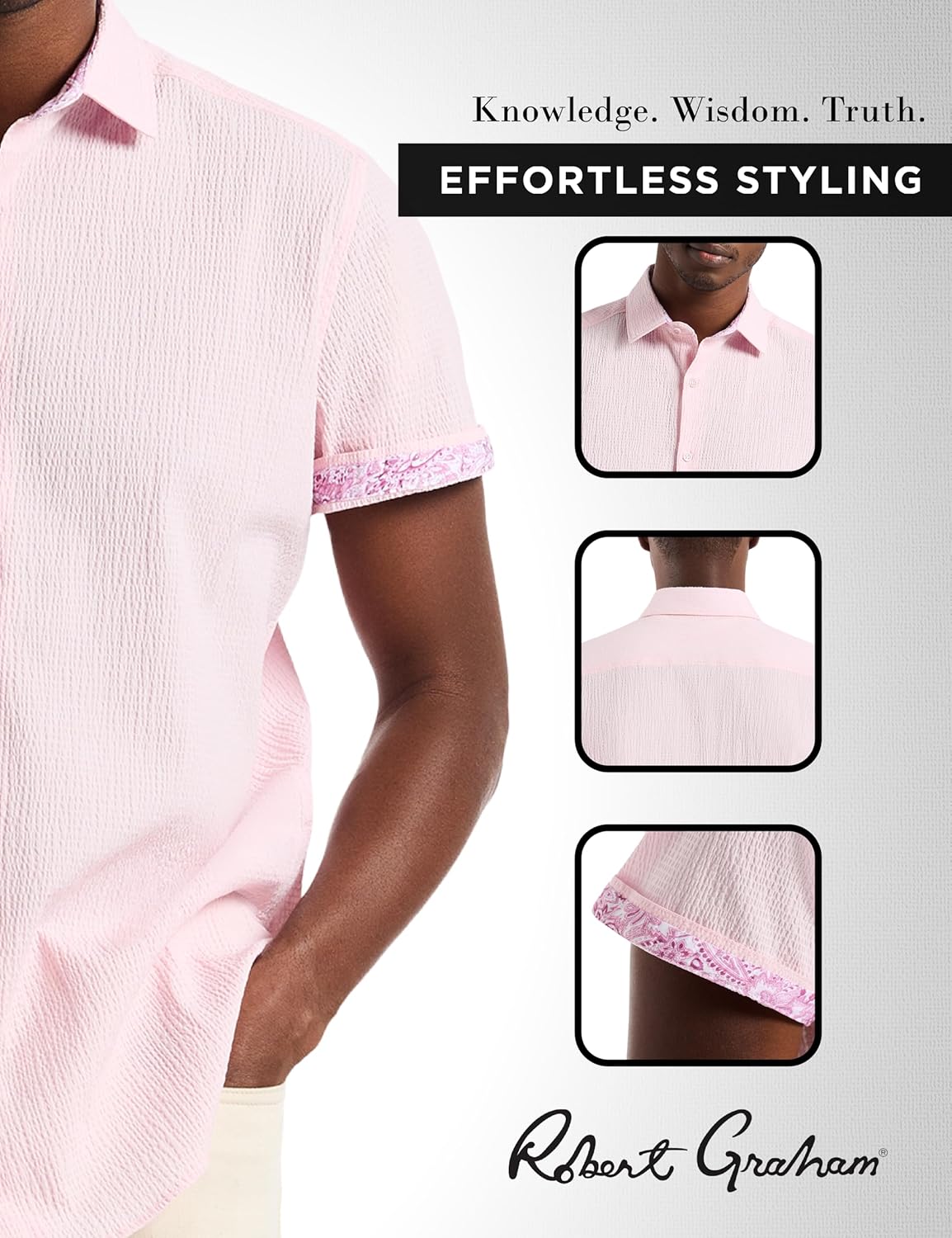 Robert Graham Mens Robert Graham Mens Piers Short Sleeve Button Down Woven Shirt - Image 5