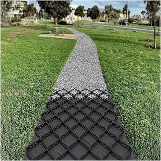 Expansion& Foldable Gravel Stabilizer Grid Gravel Ground Grid for Slope Driveways and Garden,2mX9m(6.5ftX29.5ft)