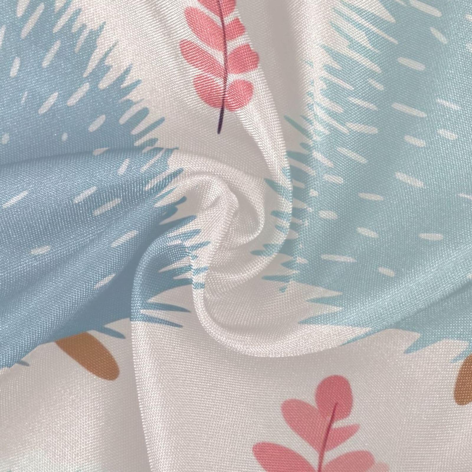 Wajiw 60 Inch Indoor Outdoor Round Tablecloth with Umbrella Hole and Zipper Waterproof Patio Table Cover for Camping Dining Room Party Outdoor Picnic,Hedgehogs