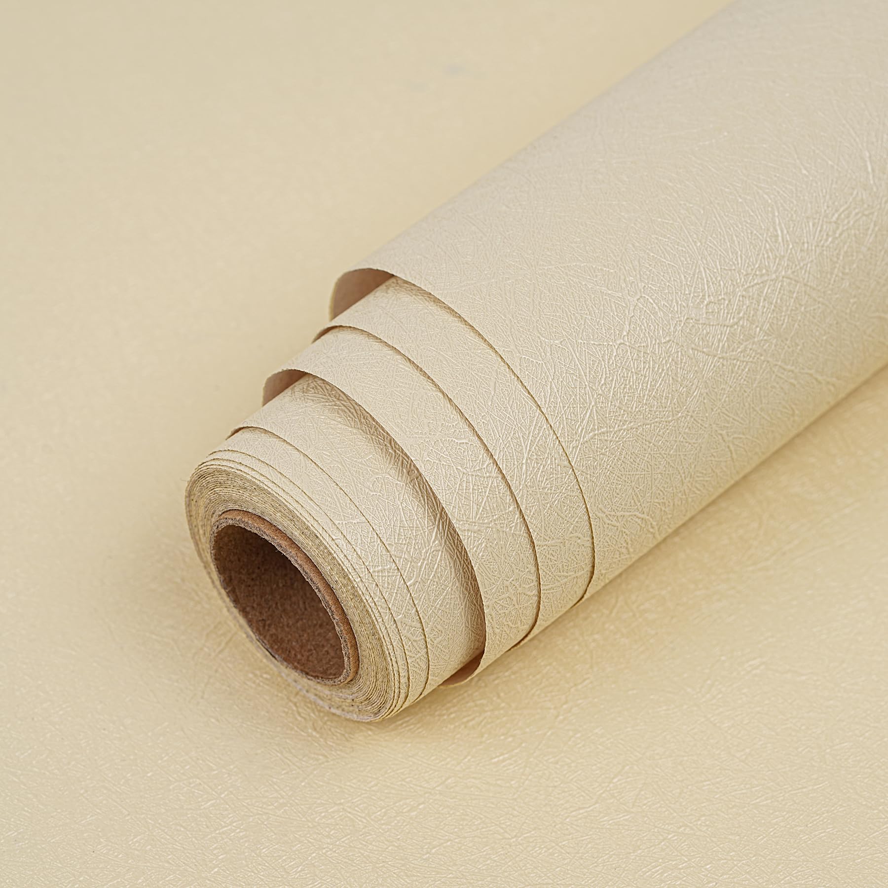 LOVADA Peel and Stick Wallpaper Beige Yellow Silk Wall Paper - 15.7 x 500 Inch Self Adhesive Wallpaper Peel and Stick, Easy to Paste Wall Contact