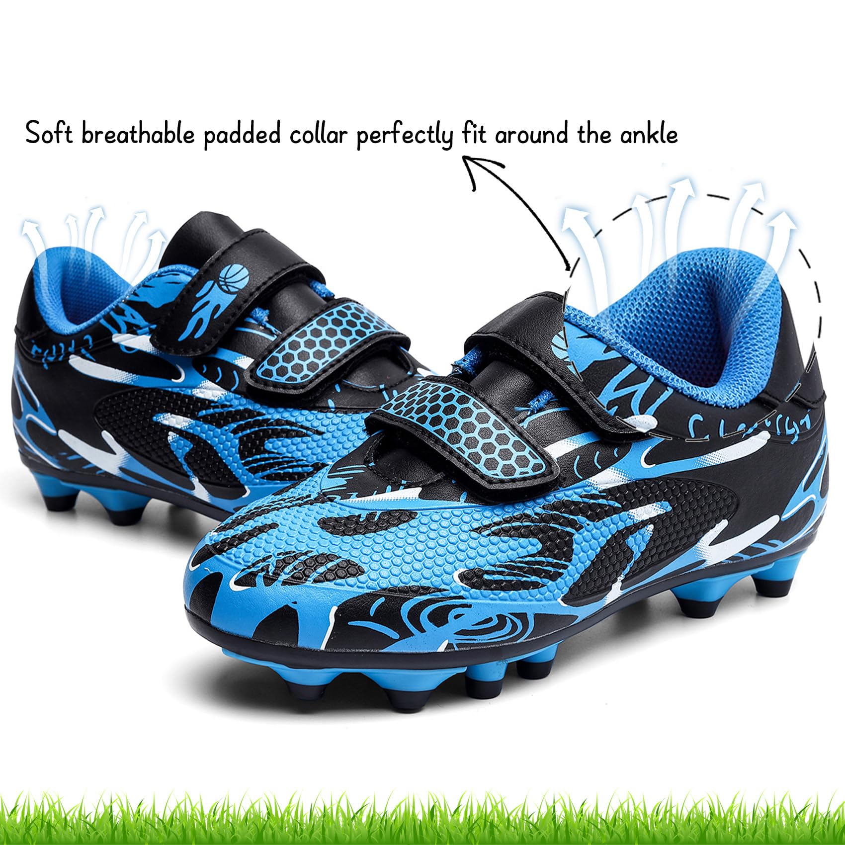Unitysow Scarpe da Calcio Ragazzi Professionale All'aperto Sportivo Scarpe da Allenamento Bambini Teenager Scarpe Calcetto Spike Tacchetti
