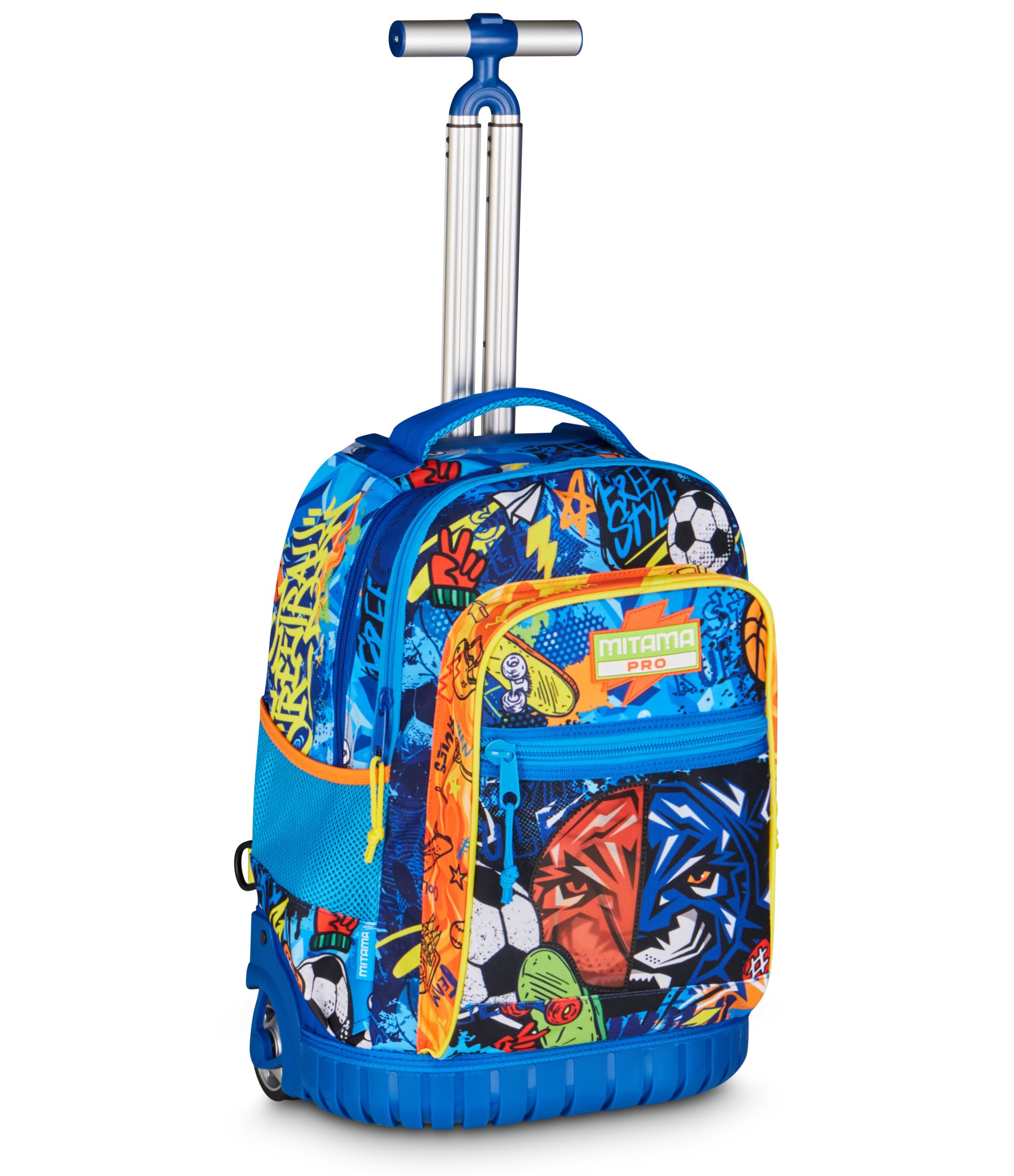Mitama Trolley Run Extra TIGERPLAY, 33 Lt, Doppio Scomparto, Blu, Tasche multi funzione, bambino, Scuola elementare e media, Tempo libero e viaggi