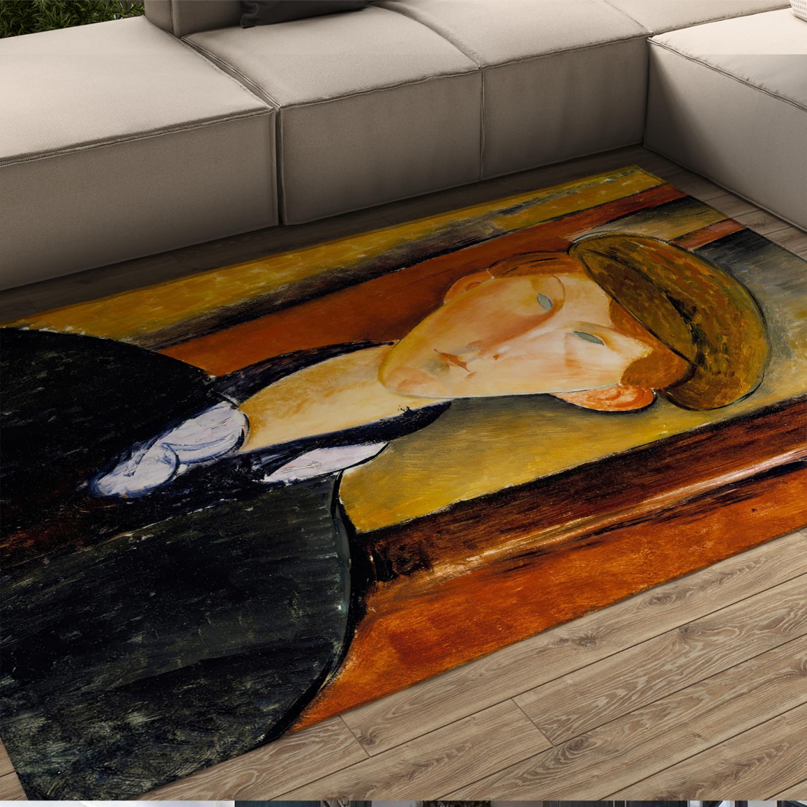 Tapis de Bain Modigliani Absorbant et Antidérapant pour Appartement Moderne