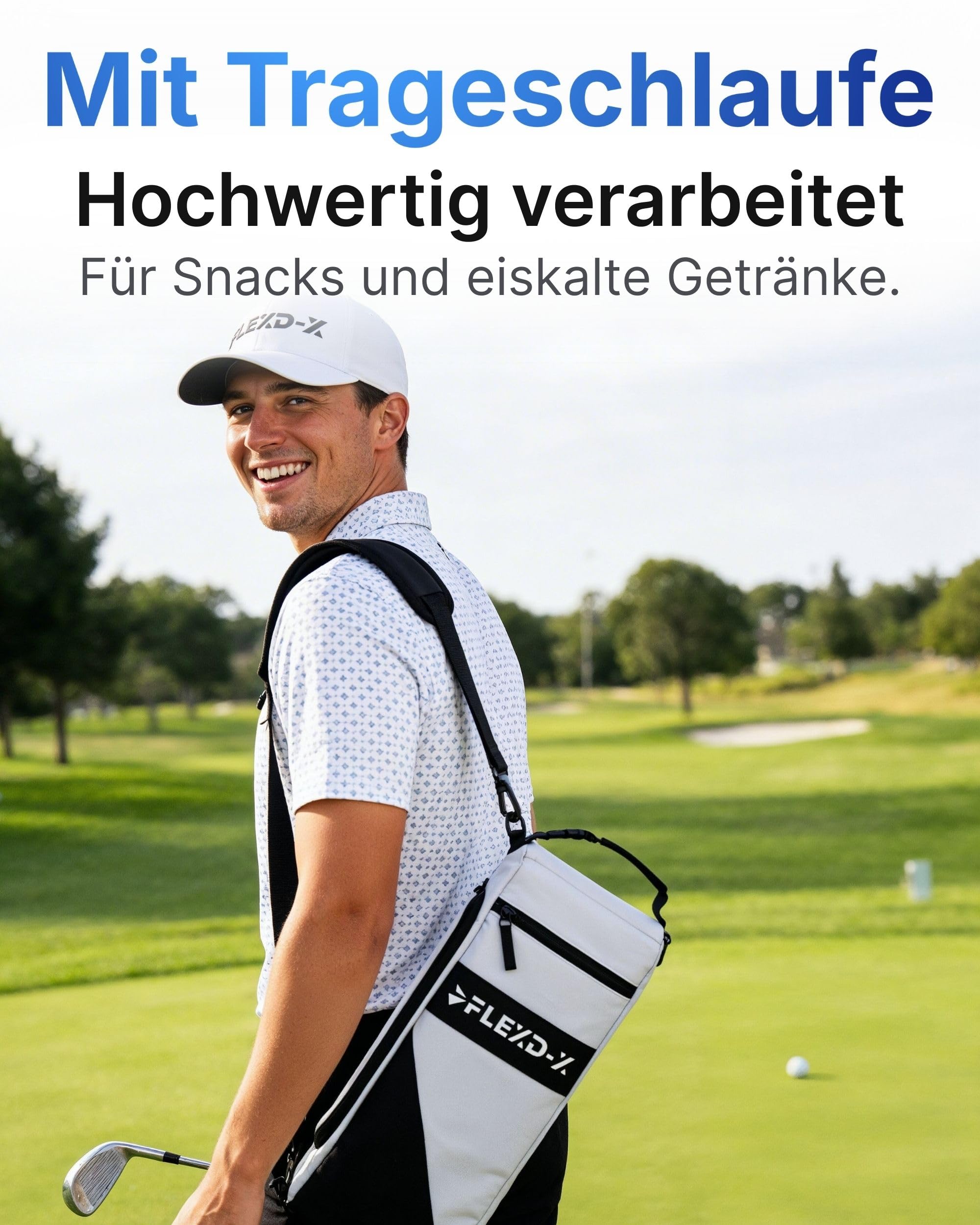 Premium Golf Bierkühler Kühltasche für Golftasche | Eiskalte 6 Dosen | Hält Getränke stundenlang kalt | wasserdichte Golf Cooler Bag
