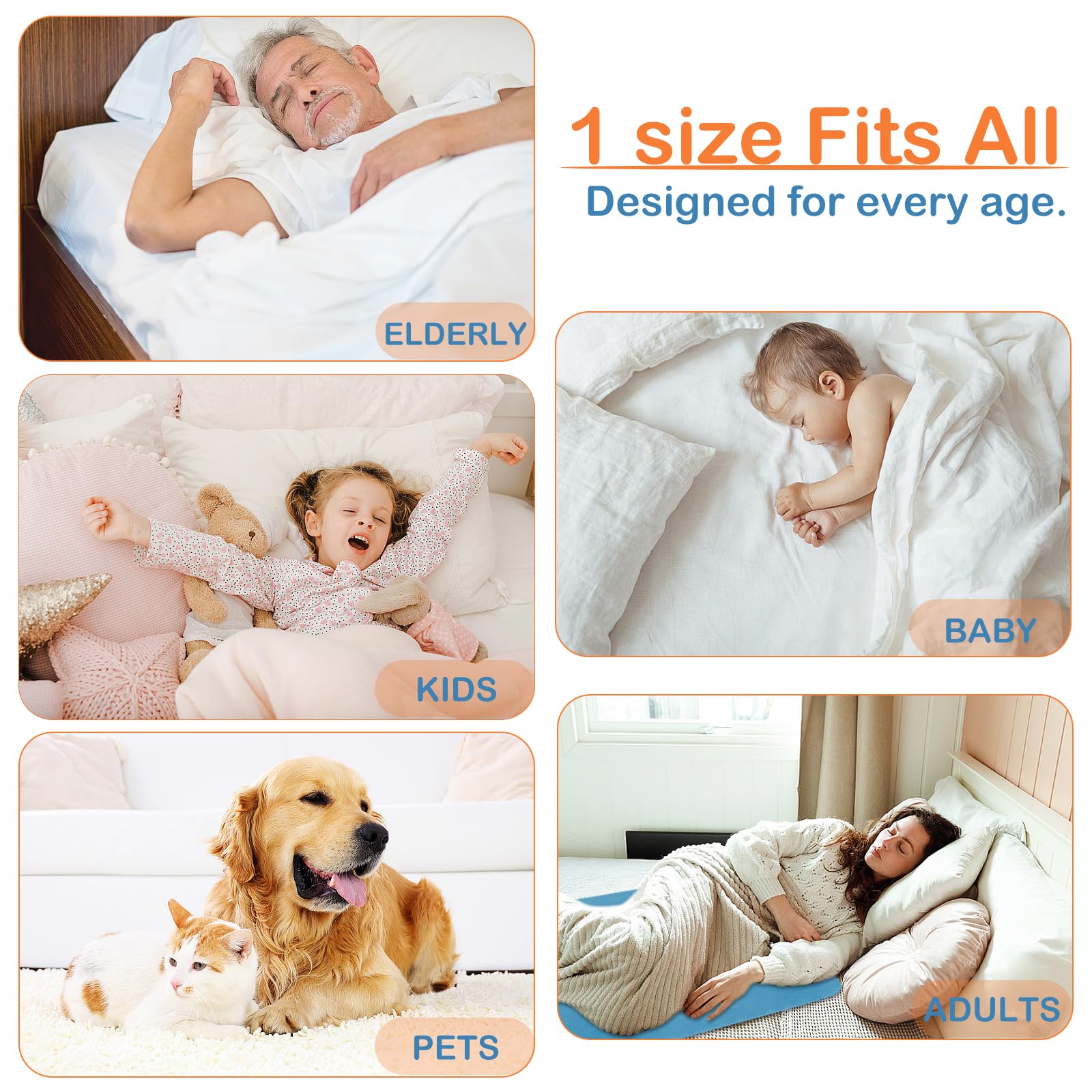Almohadillas lavables para incontinencia para niños, adultos, ancianos y mascotas, absorción de líquidos, reutilizables, para mojar la cama, almohadilla protectora impermeable para cama, sofá, sofá y