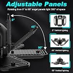 Luyata - 4 Pack LED Garage Lights, LED Ceiling Light, 160W 16000LM 6500K LED Light with 5+1 Deformable Panels, Bright LED Lighting for Garage, Workshop, Basement, E26/E27 Socket