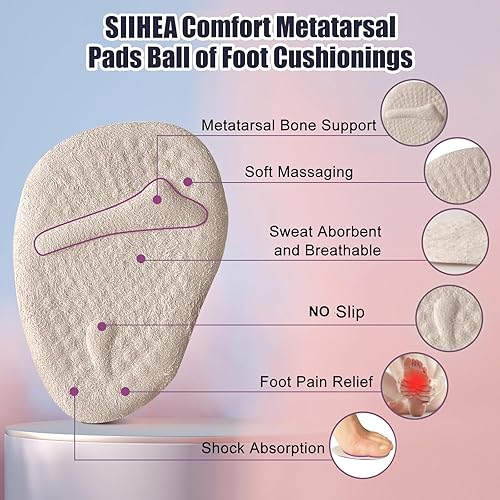 Miniatura 3 de Almohadillas metatarsianas, almohadillas de bola de pie, inserciones de talón para mujeres, dolor de pies, tacón alto cómodo relleno de zapatos,