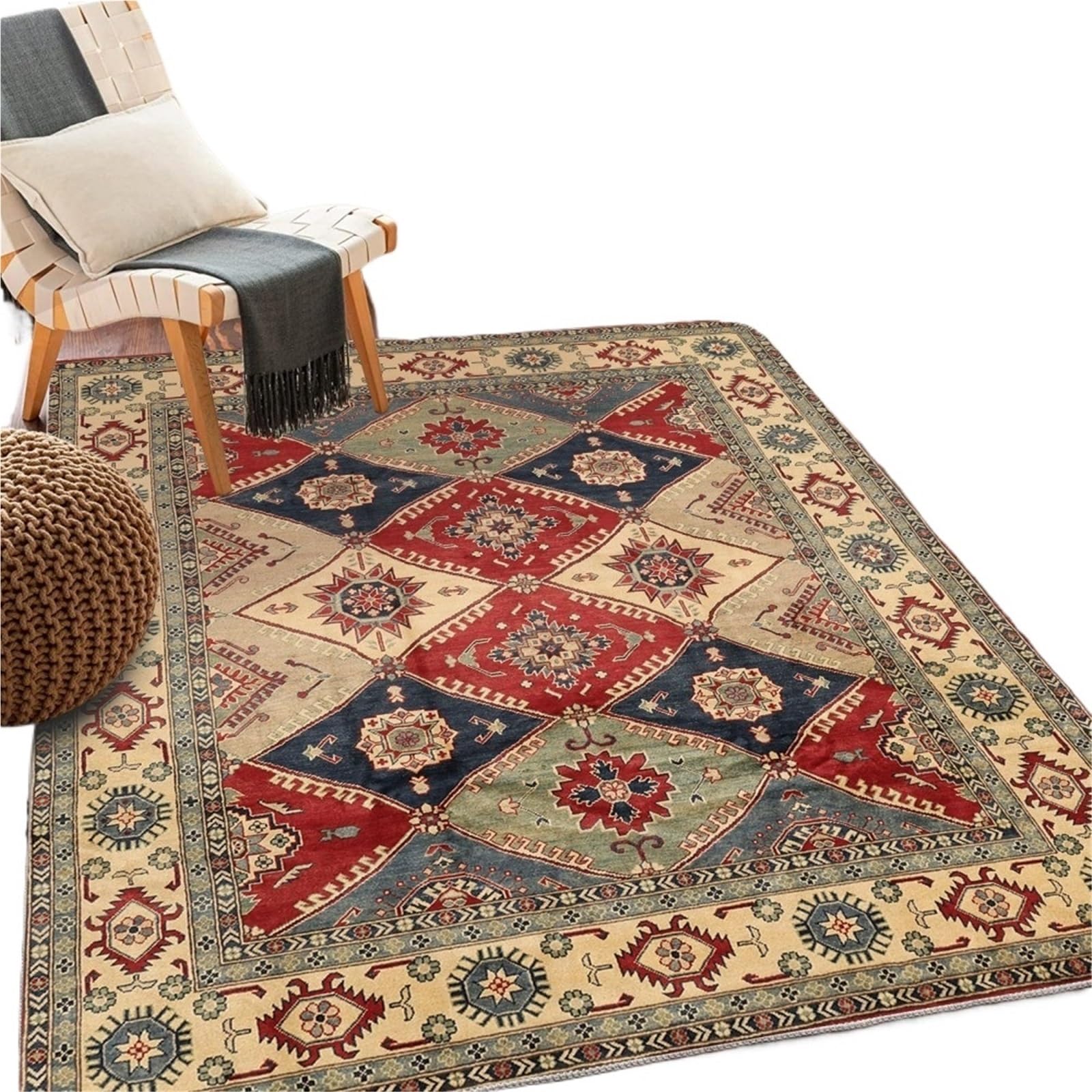 Tapis de salon vintage isolant contre le sol froid, descente de lit 80x120