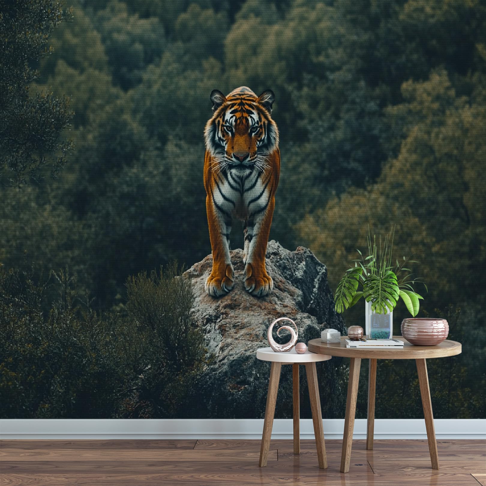 Tapisserie Intissée Tigre 3D Poster Mural Nature Salon Chambre 150x100