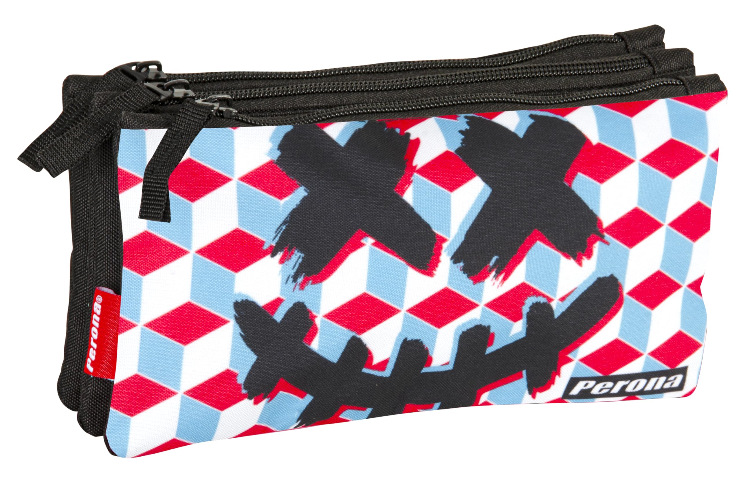 Perona 58838 Triple Mask Flat Pencil Case, Colour, Casual
