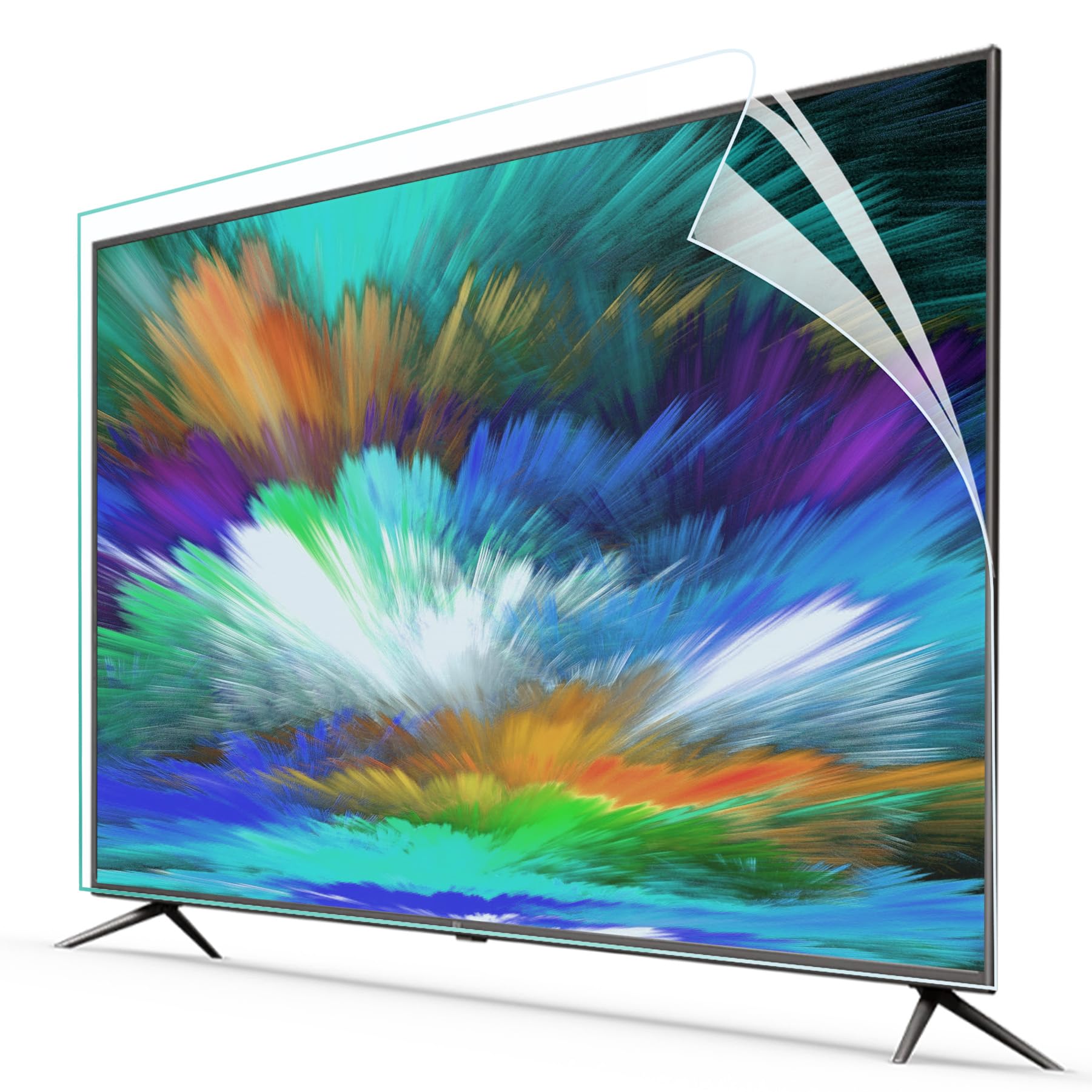 Protezione per Schermo TV Anti-Riflesso da 50 Pollici con Finitura Opaca Blocca UV E Luce Blu, Riduce Riflessi E Scudo Antipolvere per LCD LED HDTV,50inch(1095x616mm)