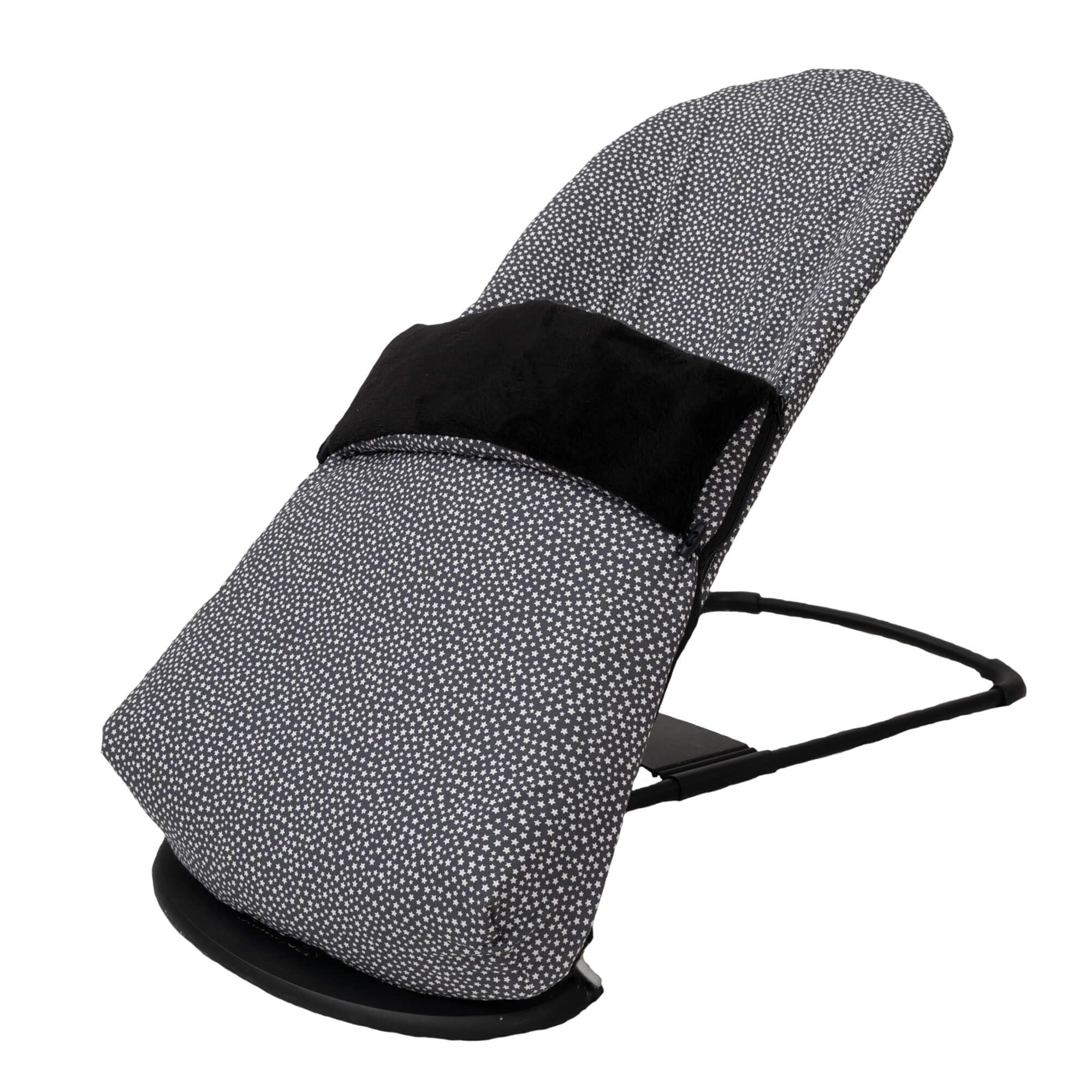 Pokrowiec na hamak BabyBjörn Balance Soft (oryginalna tapicerka), hipoalergiczny, hipermiękki, oddychający. (bawełna organiczna) (szara gwiazda)