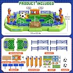 Mini Foosball Table Game for Kids, Tabletop Soccer Game for Ages 3+ | Four Flipper Buttons Let Kids Aim Shots on a Sloped Field While a Goal Bell and Scoreboard Bring Real Match Excitement
