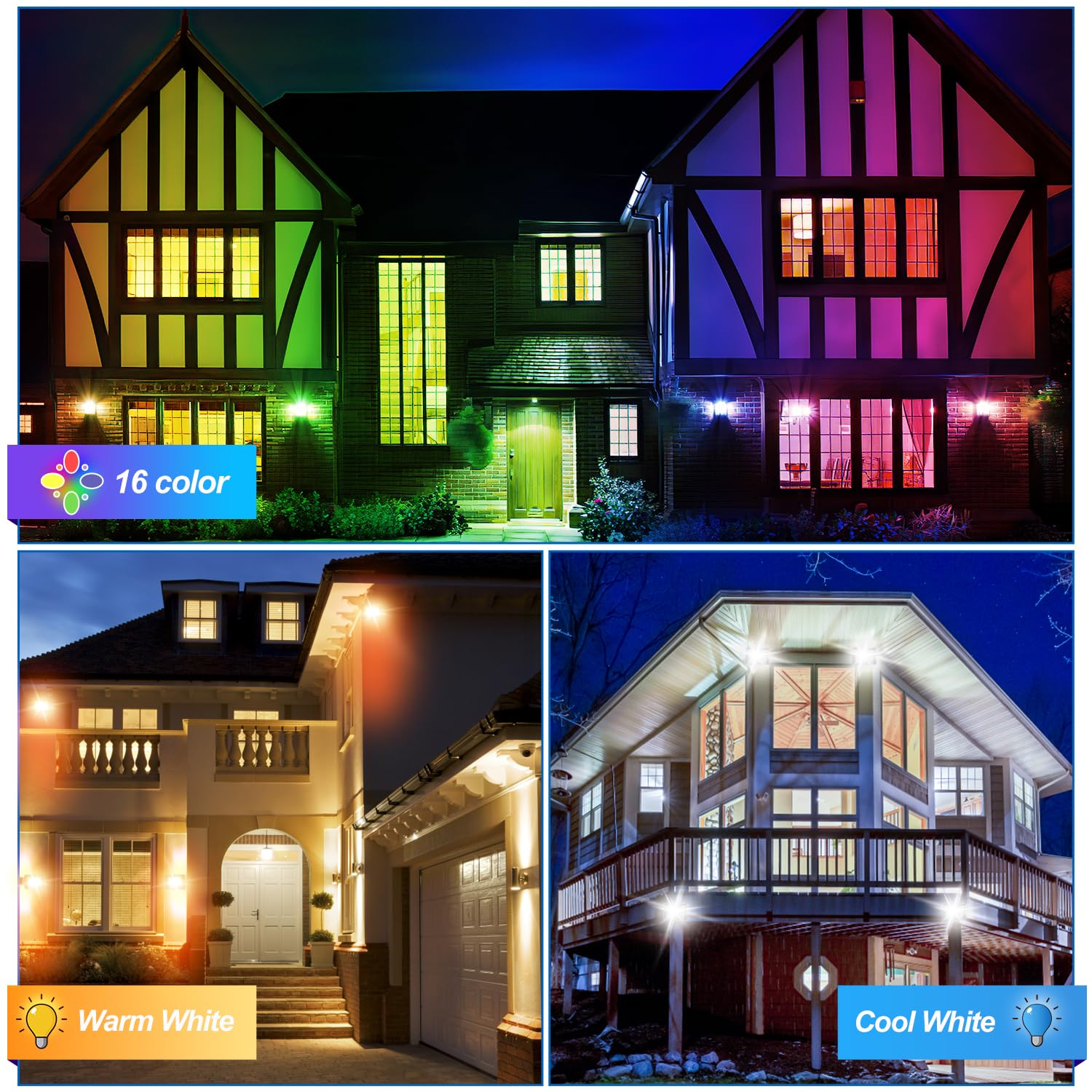Faretto LED RGB per esterni, 10 pezzi, 20 W, con telecomando, Faretto LED RGB dimmerabile da giardino, 16 colori, 4 modalità, IP66 impermeabile, funzione memoria per feste ed esterni