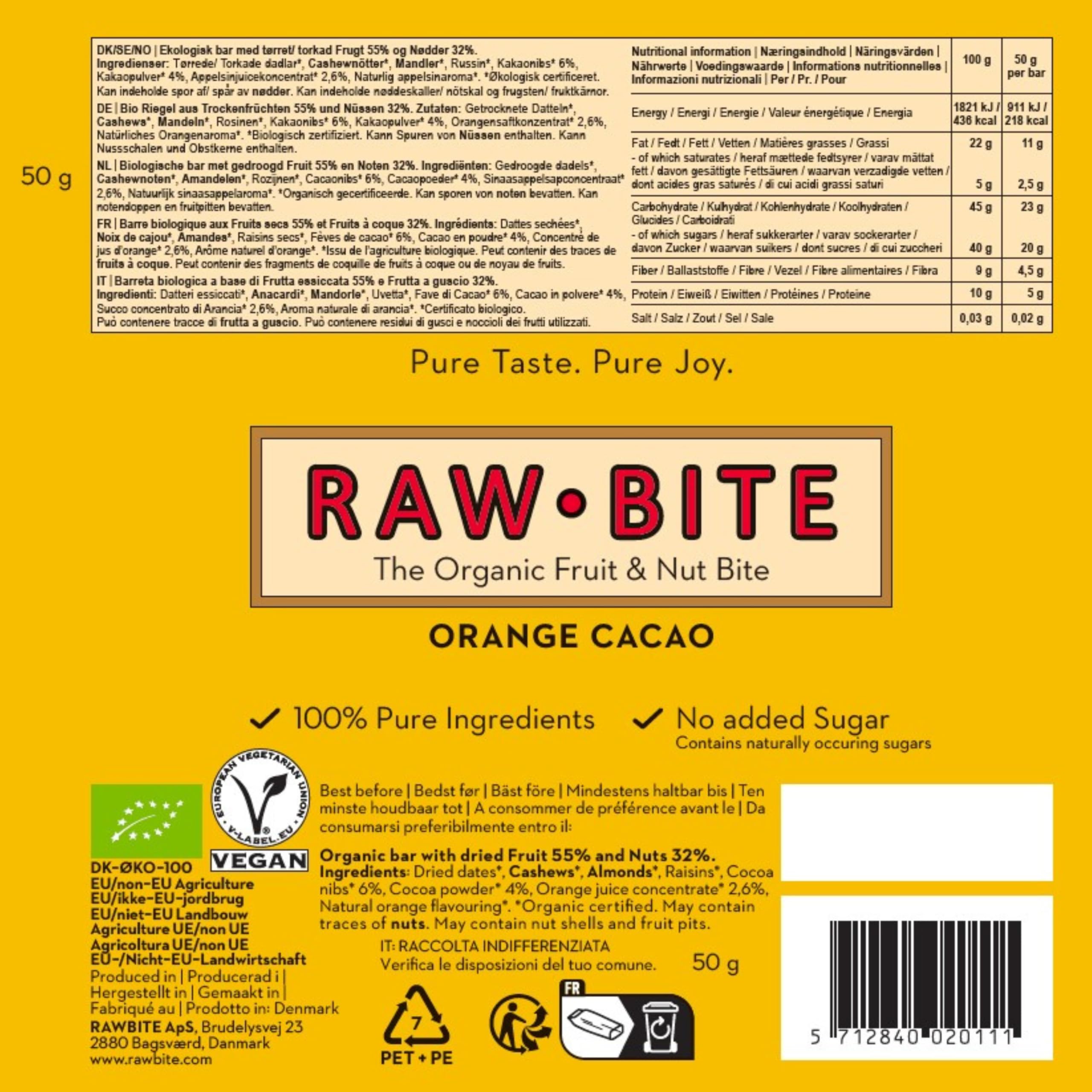 Barrita ecológica de Naranja y Cacao