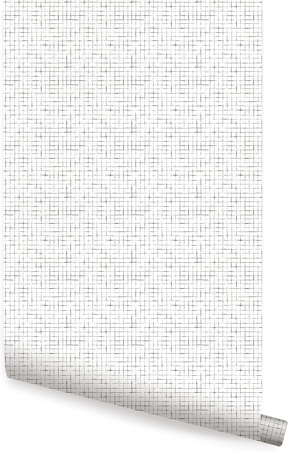 Simple Shapes Crosshatch Peel and Stick Wallpaper (6 Sheet Set - 2x9 ft, Grey)
