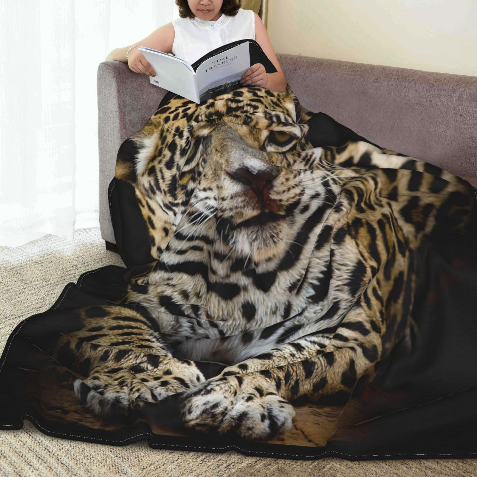 Amazon｜毛布 ヒョウ 豹 豹柄 ブランケット シングル フランネル 掛け  