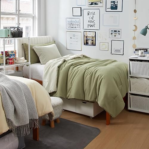 Miniatura 2 de Dorm Haul Cozy College - Juego de edredón - Ropa de cama individual XL - Leche de olmoavena