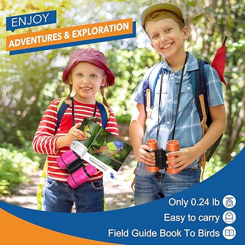 Miniatura 10 de Juguetes para niños de 3 a 7 años prismáticos LET'S GO! para observar aves para niños de 3, 4, 5, 6, 7 años, juguete de aprendizaje exterior para